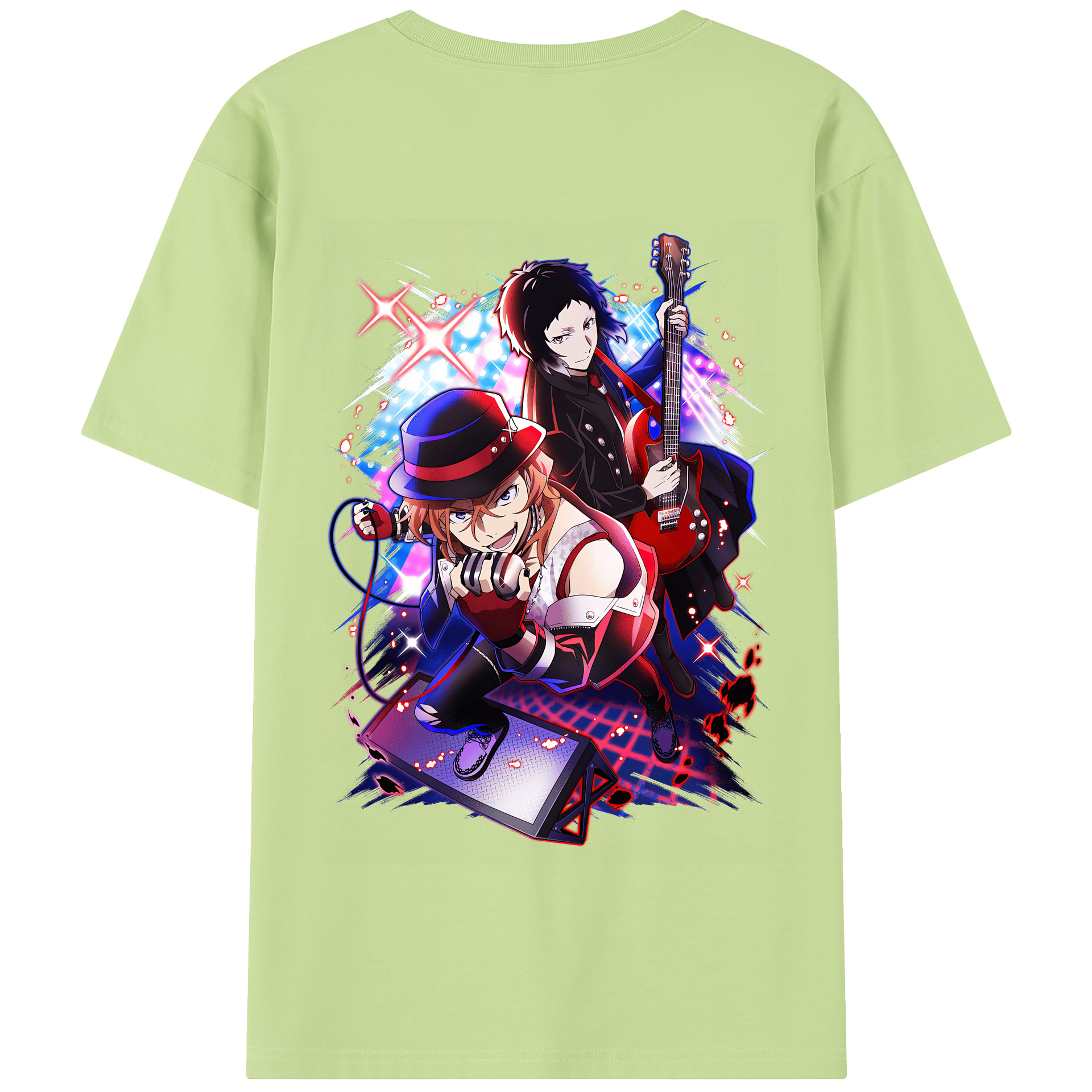 （画像用） 文豪ストレイドッグス Bungo Stray Dogs 綿100％半袖Tシャツ（背面プリント）